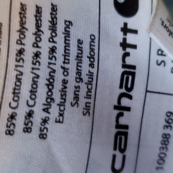 Carhartt green plaid SS button down shirt. Size small - Picture 4 of 10